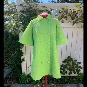 Vintage Lime Green Day Jacket Overcoat Loungewear